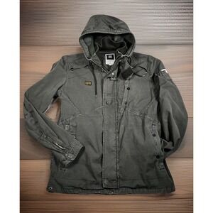 G-STAR RAW New Recolite Hooded Overshirt Men XL Army Green Long Sleeve Full Zip